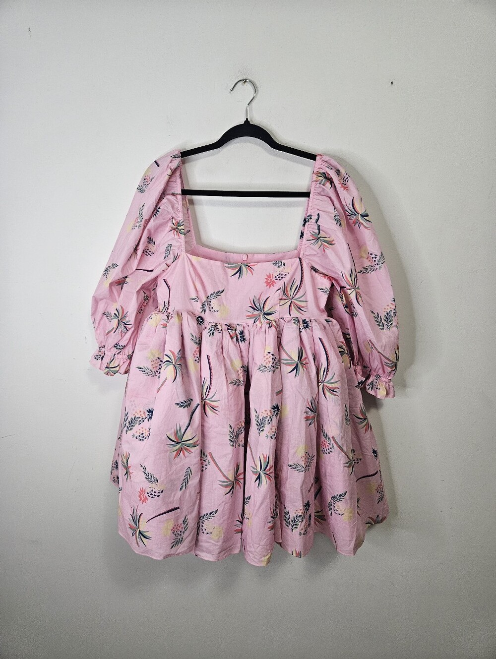 NWT SELKIE The Cottage Puff Mini Dress Sz S Daiquiri Pink Feminine Romantic